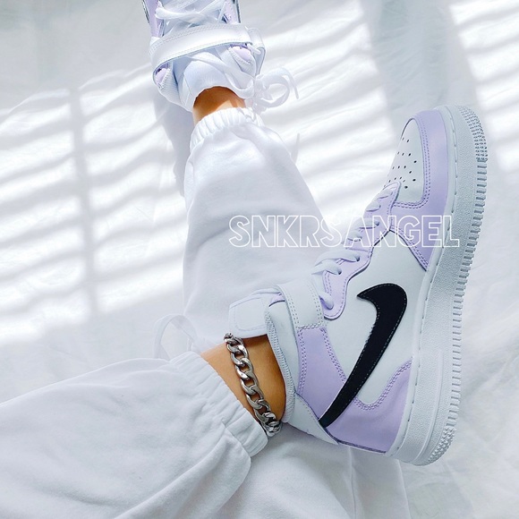 Nike custom air force 1 mid lilac black - Picture 2 of 2